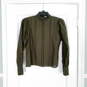 LOFT olive green blouse